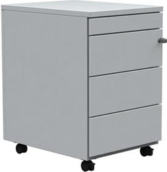 Mobiele ladenblok 3 laden + pennenlade wit