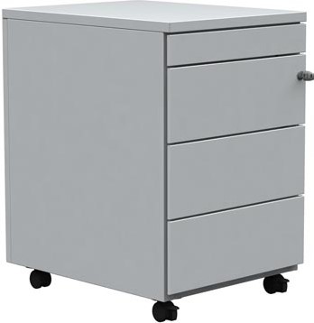 Mobiele ladenblok 3 laden + pennenlade wit