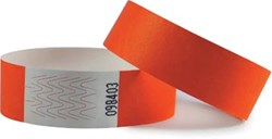 Combicraft polsbandjes Tyvek oranje pak van 100 stuks