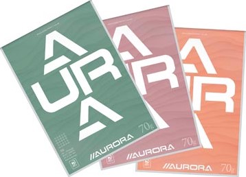 Aurora schrijfblok A4 70 g geruit 5x5 100 vel