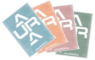 Aurora Splendid cursusblok A4 70 g/m², 2-gaatsperforatie geruit 5 mm 100 vel