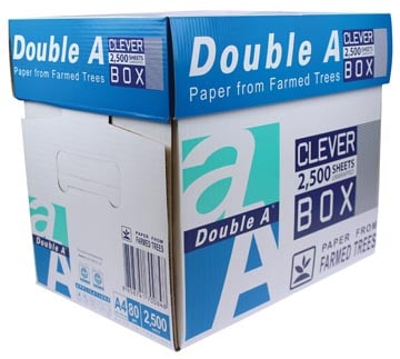 Double A papier A4 80 gram non stop box 2500 vel