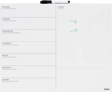 Desq magnetisch memoboard en weekplanner, ft 40 x 50 cm