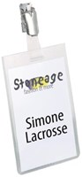 Durable badge met clip 90 x 60 mm verticaal