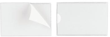 Durable Pocketfix 57 x 90 mm zelfklevende visitekaarthouder zakje met 10 stuks