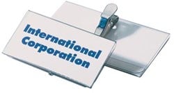 Durable badge + krokodillenklem 40 x 75 mm