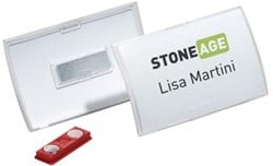 Durable badge met magneet Click Fold ft 40 x 75 mm