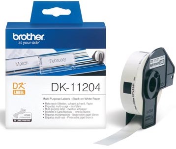 Brother labels DK-11204 multifunctionele etiketten 17 x 54 mm 400 labels