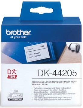 Brother label DK44205 wit verwijderbaar 62mmx30m