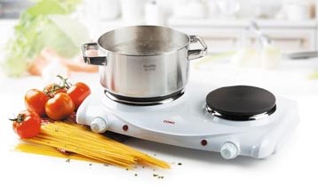 Domo elektrische kookplaat 1000-1500W wit-2