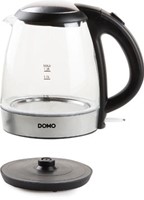 Waterkoker uit glas en RVS 1,2 liter 2200W Domo-2