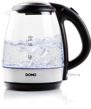 Waterkoker uit glas en RVS 1,2 liter 2200W Domo-3