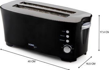 Domo Broodrooster B-Smart voor 4 sneden brood zwart-3