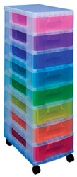 Plastic Opbergdoos met Deksel Really Useful Box Ladekast 42x30x92.5 cm Regenboogkleuren