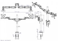 Dubbele monitor arm