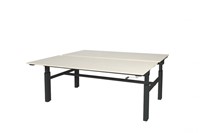 Duo werkplek wit antraciet slinger