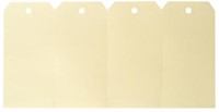 Kartonnen labels 26 x 60 mm bruin kraft karton-2