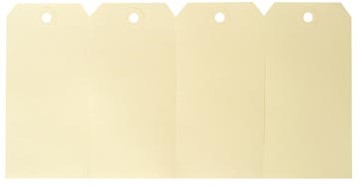 Kartonnen labels 26 x 60 mm bruin kraft karton-2