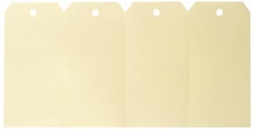 Kartonnen labels 26 x 60 mm bruin kraft karton-2