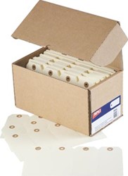 Labels karton 70 x 140 mm met gat voor touwtje