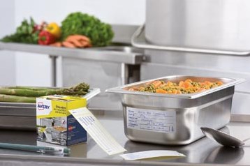 Avery etiketten voedselcodering 98 x 40 mm 1 rol met 300 afscheurbare etiketten in dispenser Frans-3