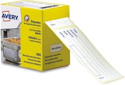 Avery etiketten voor voedselcodering, ft 98 x 40 mm, 1 rol met 300 afscheurbare etiketten in dispenser