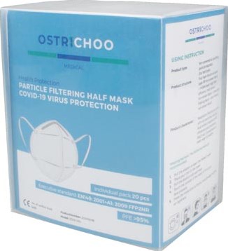 Medisch mondmasker FFP2 4-laags pak van 20 stuks