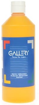 Gallery plakkaatverf flacon van 500 ml donkergeel