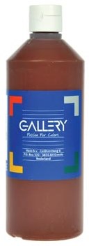 Gallery plakkaatverf flacon van 500 ml donkerbruin