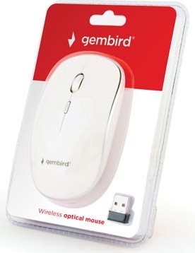 Gembird draadloze optische muis, wit-2