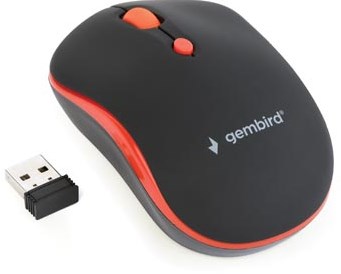 Gembird draadloze optische muis, rood-2