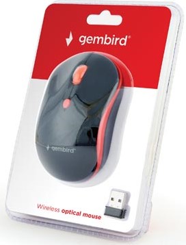 Gembird draadloze optische muis, rood-3