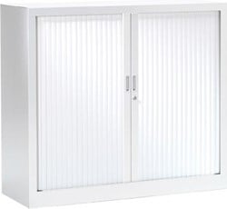 Roldeurkast, hoogte 100 cm, wit