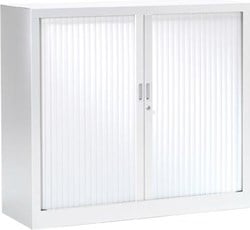 Roldeurkast, hoogte 100 cm, wit
