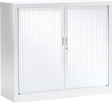Roldeurkast, hoogte 100 cm, wit