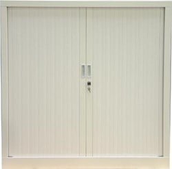 Roldeurkast, hoogte 136 cm, wit