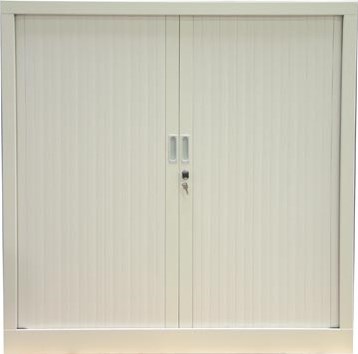 Roldeurkast, hoogte 136 cm, wit
