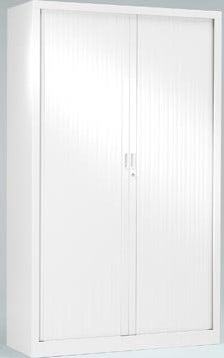 Roldeurkast, hoogte 198 cm, wit