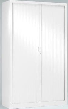 Roldeurkast, hoogte 198 cm, wit