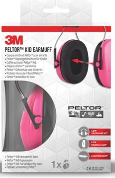 3M gehoorkap Pelton Kid, roze