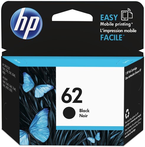 HP 62 cartridge C2P04AE zwart inhoud 4ml