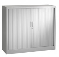 Half hoge roldeurkast 105x120x43cm aluminium.j