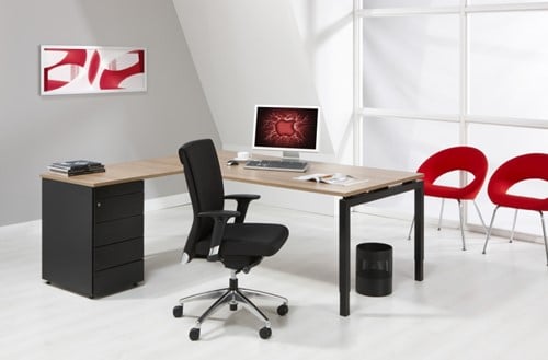 Hoekbureau met ladeblok