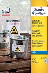 Avery Weerbestendige etiketten ft 63,5 x 33,9 mm, 24 etiketten per blad, 240 etiketten per doos, 10 ve...