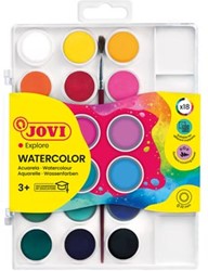Jovi waterverf doos met 18 napjes + penseel