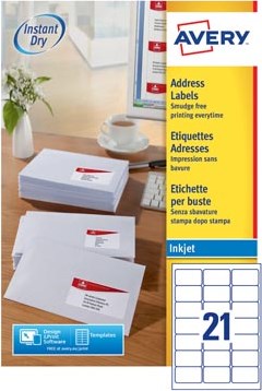 AVERY universele etiketten 63,5 x 38,1mm 21 etiketten per vel-3