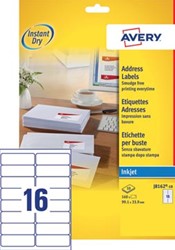 AVERY universele etiketten 99,1 x 33,9mm 16 etiketten per vel
