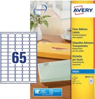 AVERY transparante etiketten 38,1 x 21,2mm 65 etiketten per vel-2
