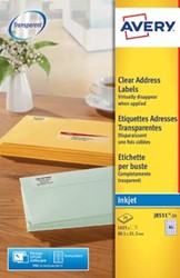 AVERY transparante etiketten 38,1 x 21,2mm 65 etiketten per vel