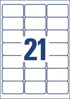AVERY transparante etiketten 63,5 x 38,1mm 21 etiketten per vel-2